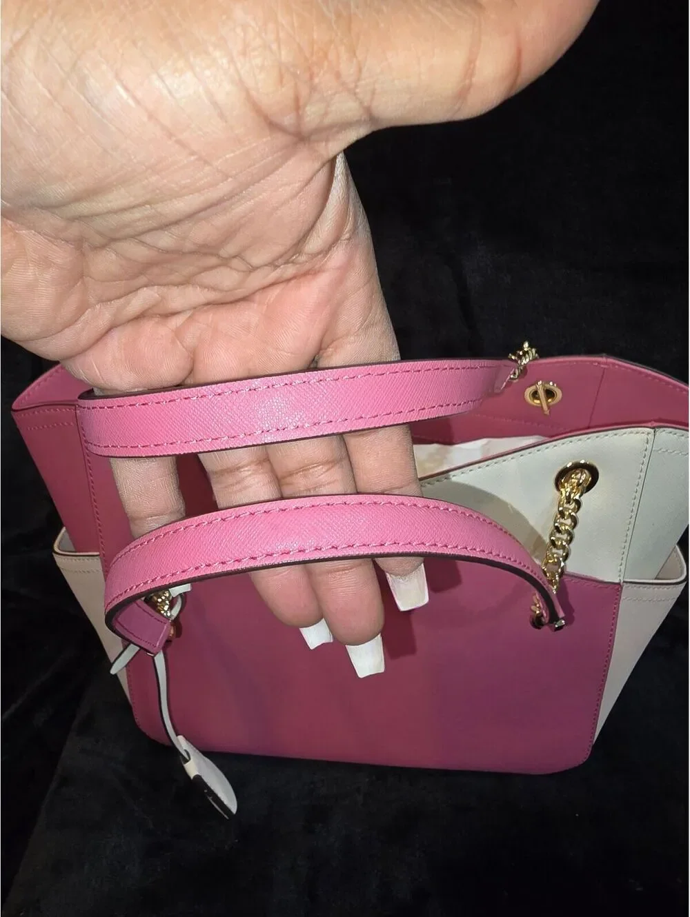 122. Michael Kors Jet Set Travel Large X Chained (Pink)